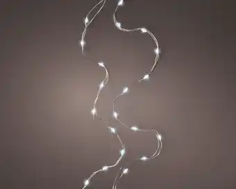 Jardiland Micro led guirlande lumineuse l.295 cm - argent/60l blanc froid offre