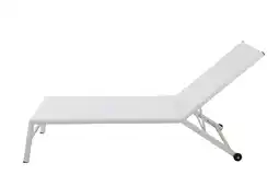 Jardiland Ecloz - bain de soleil solar blanc - l.193 x l.63 x h.34 cm offre