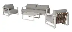 Oceo - set salon de jardin leather blanc/gris