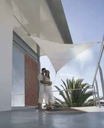 Jardiland Jardiline - voile d'ombrage serenity triangulaire taupe 3.60 m offre