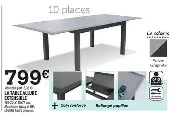 Centrakor La Table Allure Extensible offre