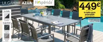 Centrakor La Table azua extensible offre