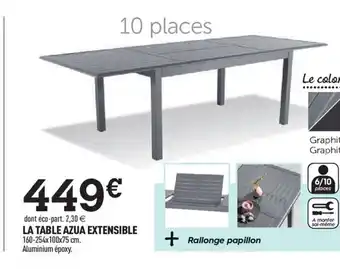 Centrakor La Table Azua extensible offre