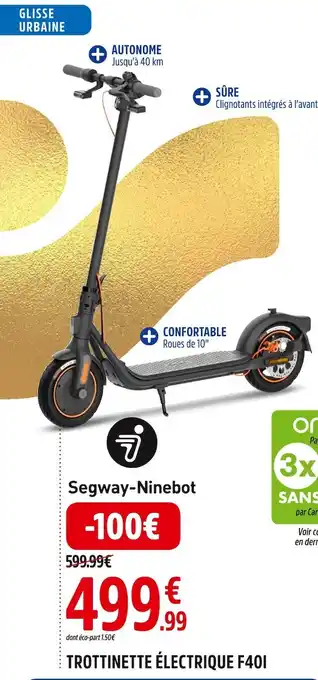 Intersport Segway-ninebot trottinette électrique f40i offre