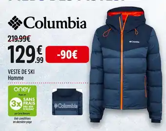 Intersport Columbia veste de ski homme offre