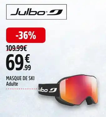Intersport Julbo masque de ski adulte offre