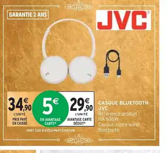 Intermarché Jvc casque bluetooth offre