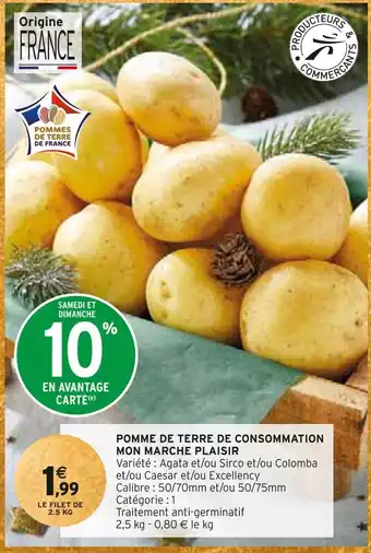 Intermarché Mon marche plaisir pomme de terre de consommation offre