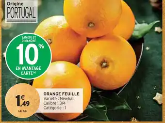 Intermarché Orange feuille offre