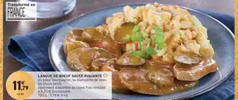 Intermarché Langue de boeuf sauce piquante offre