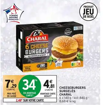 Intermarché Charal cheeseburgers surgelés offre