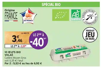 Intermarché Volaé 10 œufs bio offre