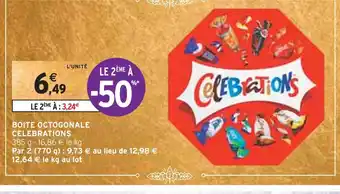 Intermarché Celebrations boite octogonale offre