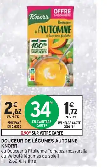 Intermarché Knorr douceur de légumes automne offre