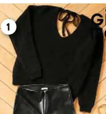 Intermarché Gémo pull de fête col v femme offre