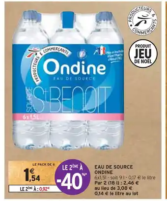Intermarché Ondine eau de source offre