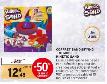 Intermarché Kinetic sand coffret sandisfying + 10 moules offre