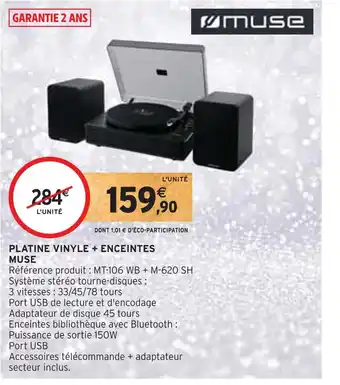 Muse platine vinyle + enceintes