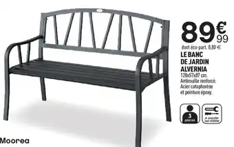Centrakor Le Banc De Jardin Alvernia offre