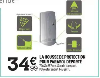 Centrakor La Housse de Protection Pour Parasol Déporté offre