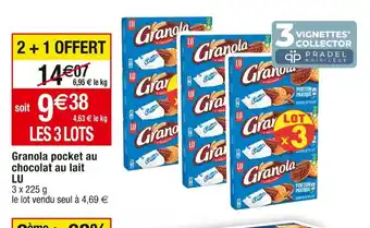 Cora x Carrefour Granola pocket au chocolat au lait offre