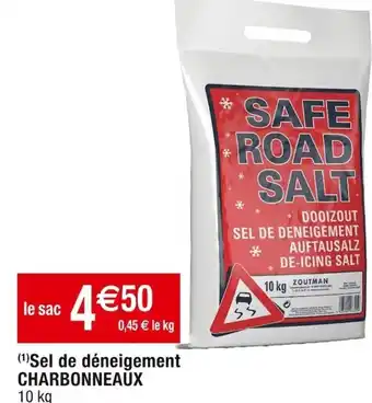 Cora x Carrefour Sel de déneigement CHARBONNEAUX 10 kg offre
