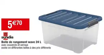 Cora x Carrefour Boite de rangement wave 24 L offre