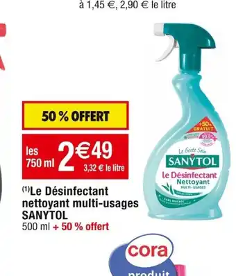 Le Désinfectant nettoyant multi-usages SANYTOL