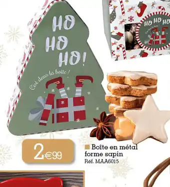 Kandy Boîte en métal forme sapin offre