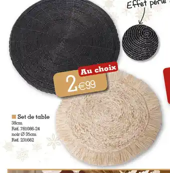 Kandy Set de table offre