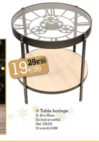 Kandy Table horloge offre