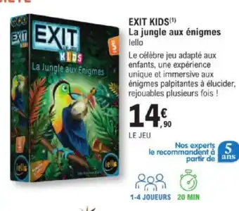 E.Leclerc EXIT KIDS(¹) La jungle aux énigmes lello offre