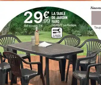 Centrakor La Table de Jardin Faro offre