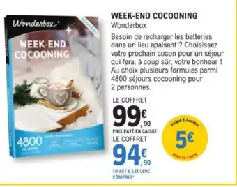 E.Leclerc WEEK-END COCOONING Wonderbox offre