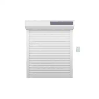 Volet roulant solaire h170 cm x l150 cm en alu blanc