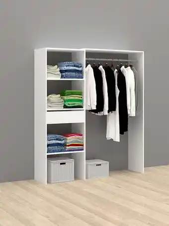 Bricomarché Amenagement de placard harvey extensible - blanc - 180x100cm offre