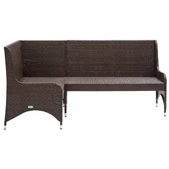 Bricorama Vidaxl canapés d'angle de jardin 2 pcs résine tressée marron offre