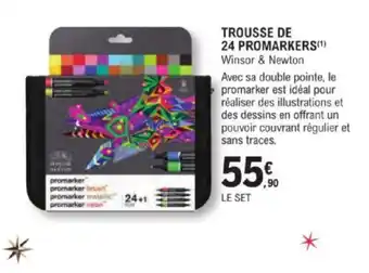 E.Leclerc TROUSSE DE 24 PROMARKERS(¹) Winsor & Newton offre