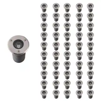Bricorama Spot extérieur encastrable led ip65 220v sol 3w 45° (pack de 50) - blanc froid 6000k - 8000k - silamp offre