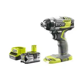 Bricorama Pack ryobi visseuse à choc brushless 18v oneplus r18idbl-0 - 1 batterie 4.0ah - 1 chargeur 2.0ah r18120-140 offre