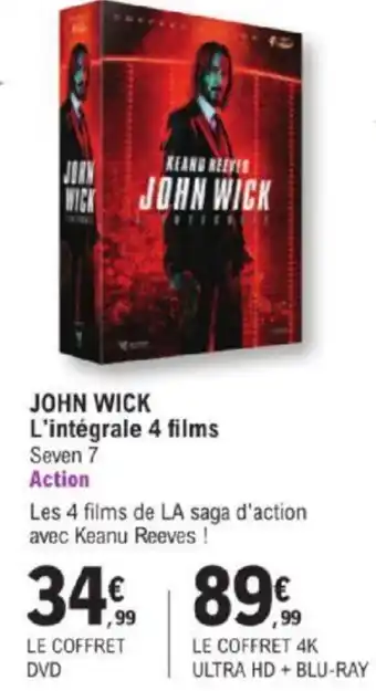JOHN WICK L'intégrale 4 films Seven 7 Action