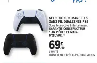 E.Leclerc SÉLECTION DE MANETTES SANS FIL DUALSENSE PS5 offre