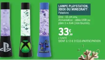 E.Leclerc LAMPE XBOX OU MINECRAFT Paladone offre