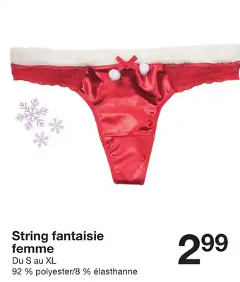 Zeeman String fantaisie femme offre