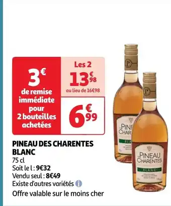 Auchan PINEAU DES CHARENTES BLANC offre