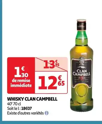 Auchan WHISKY CLAN CAMPBELL offre