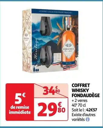 Auchan COFFRET WHISKY FONDAUDÈGE offre