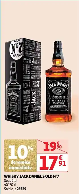 Auchan WHISKY JACK DANIEL'S OLD N°7 offre