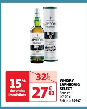 Auchan WHISKY LAPHROAIG SELECT Sous étui offre