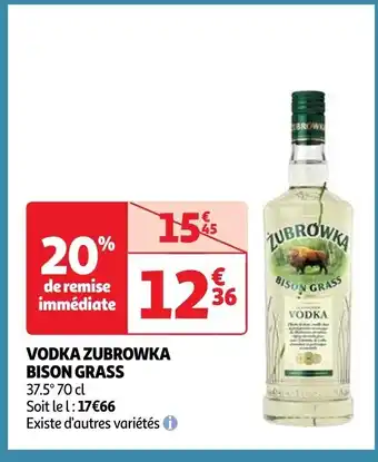 Auchan VODKA ZUBROWKA BISON GRASS offre